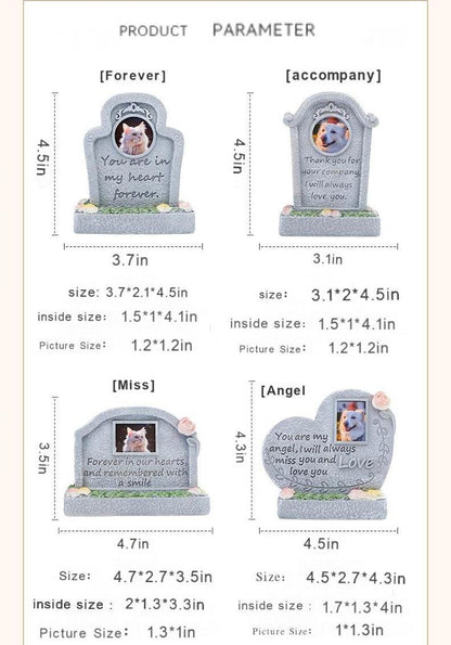 Pet memorial resin creative tombstone cat and dog sacrificial funeral supplies ornaments