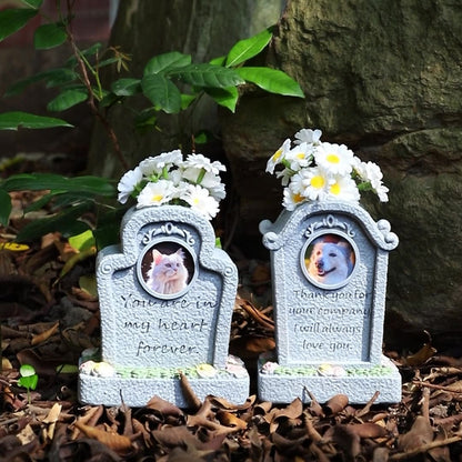 Pet memorial resin creative tombstone cat and dog sacrificial funeral supplies ornaments