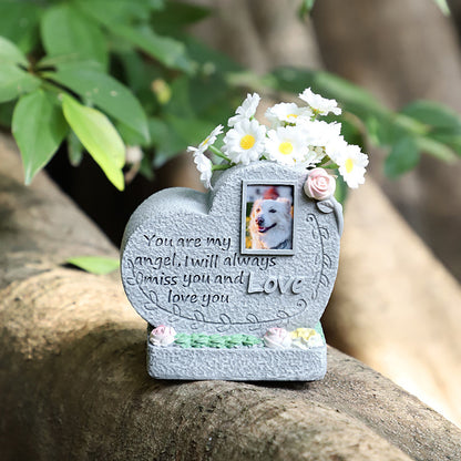 Pet memorial resin creative tombstone cat and dog sacrificial funeral supplies ornaments