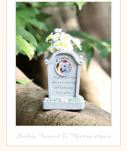 Pet memorial resin creative tombstone cat and dog sacrificial funeral supplies ornaments