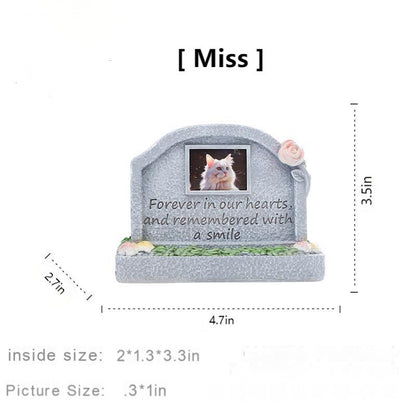 Pet memorial resin creative tombstone cat and dog sacrificial funeral supplies ornaments